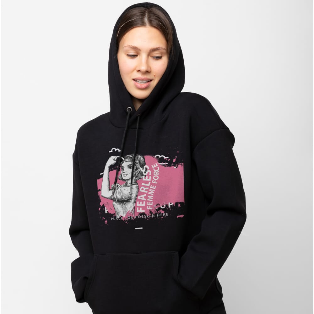 Greys & Blues Chic  Hoodie - Black